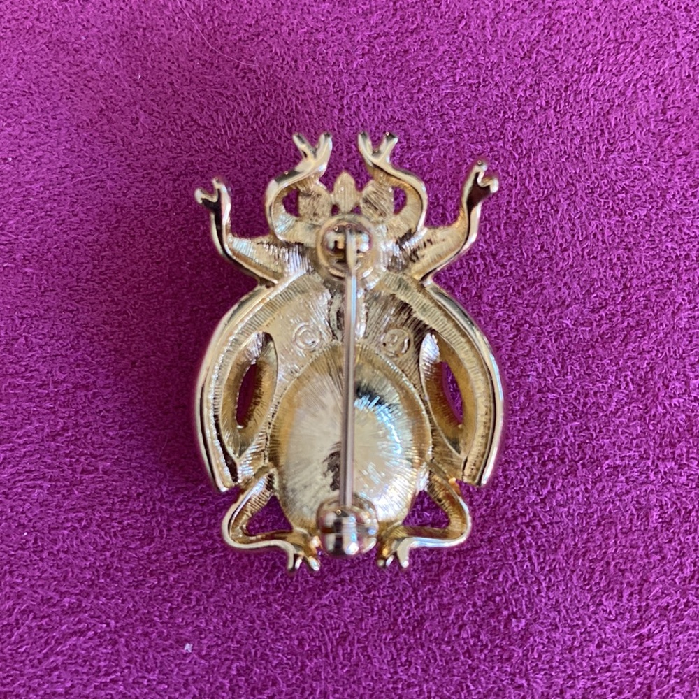Susan Caplan Vintage Beetle Brooch Rare - Picture 4 of 5